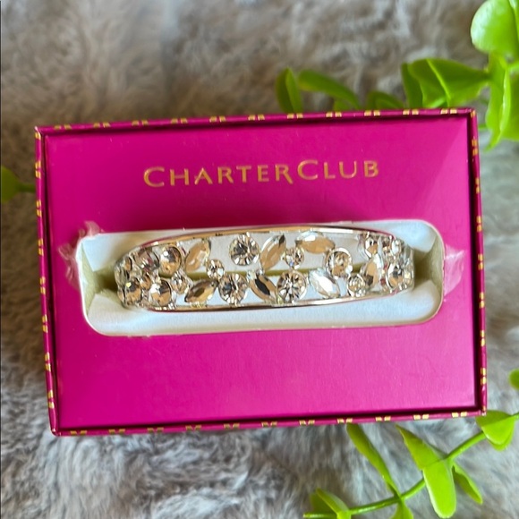 Charter Club Silver and Gold Floral Bracelet - Picture 1 of 5